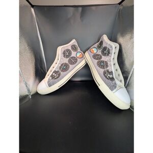 Aviation Cockpit Instrument Panel Print High Top Canvas Sneakers Mens Size 12
